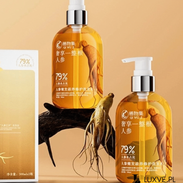 SZAMPON Z KORZENIEM ŻEŃ-SZENIA PRZECIW WYPADANIU WŁOSÓW 2X300ML ODŻYWCZY LUXVE2