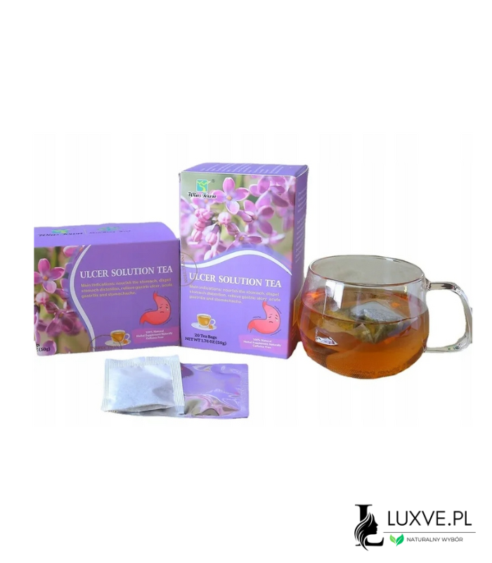 CHIŃSKA HERBATA NA WRZODY I BÓL ŻOŁĄDKA – ULCER SOLUTION TEA 20 SZT LUXVE