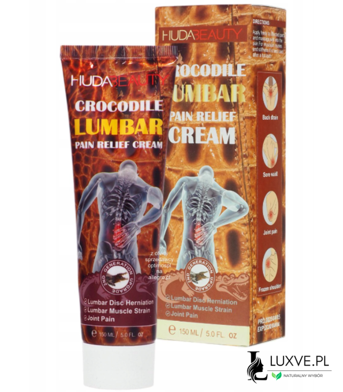 HUDA BEAUTY CROCODILE KREM PRZECIWBÓLOWY NA STAWY I MIĘŚNIE 150ML LUXVE
