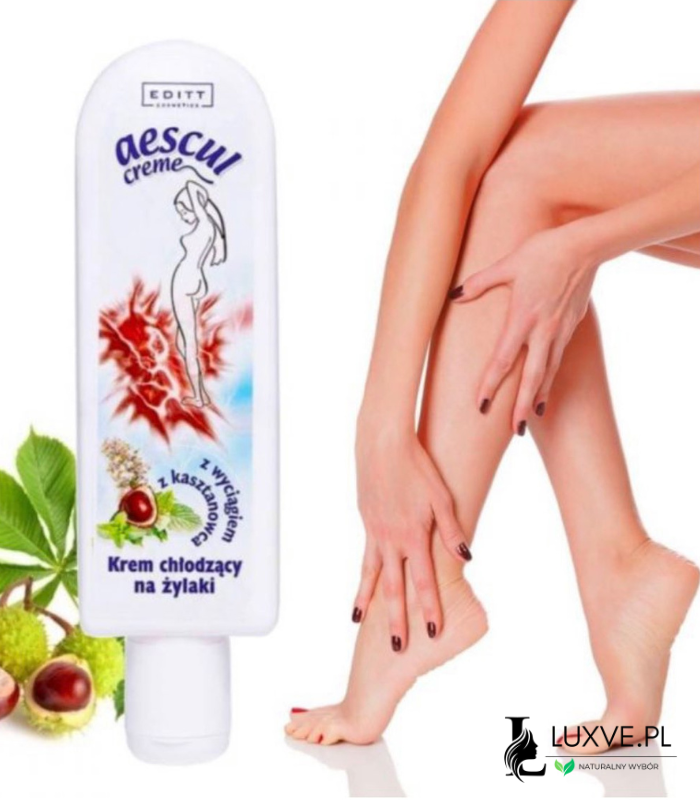 KREM CHŁODZĄCY NA ŻYLAKI EDITT COSMETICS 150 ML NA ZMĘCZONE NOGI LUXVE