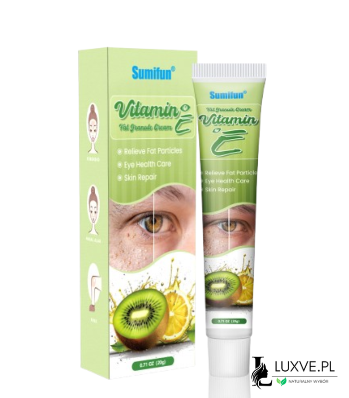 KREM NA PROSAKI I KASZAKI POD OCZAMI Z WITAMINĄ E 20G PIELĘGNACJA SKÓRY LUXVE