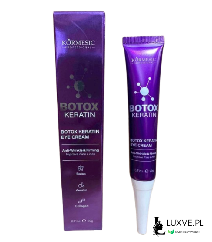 KREM POD OCZY KERATIN KORMESIC 20G Z KOLAGENEM I TOKSYNĄ BOTULINOWĄ LUXVE