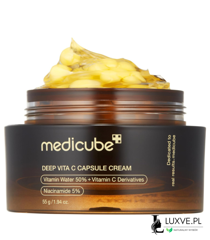 KREM ROZJAŚNIAJĄCY MEDICUBE DEEP VITA C CAPSULE CREAM NA PRZEBARWIENIA CERĘ LUXVE