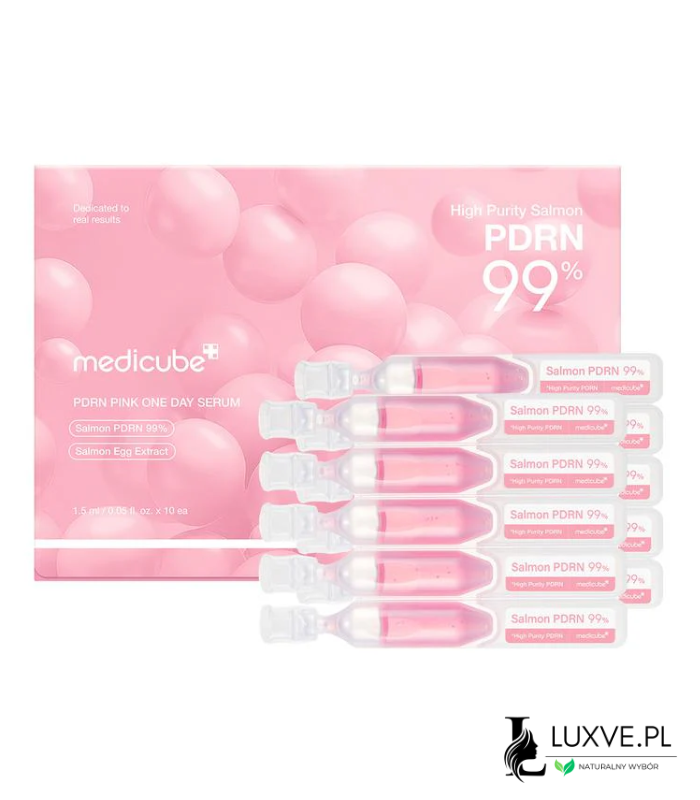 MEDICUBE PDRN PINK ONE DAY SERUM 10X1,5ML NAWILŻENIE I EFEKT GLASS SKIN LUXVE