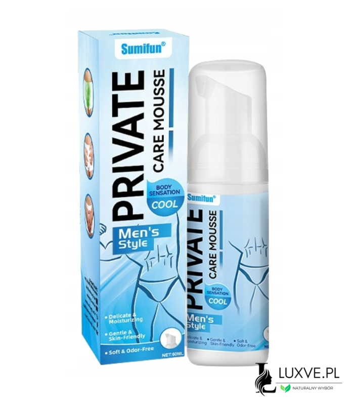 PIANKA PIELĘGNACYJNA 60ML NA ŚWIĄD PODRAŻNIENIA I INFEKCJE INTYMNE DLA MĘŻCZYZN LUXVE