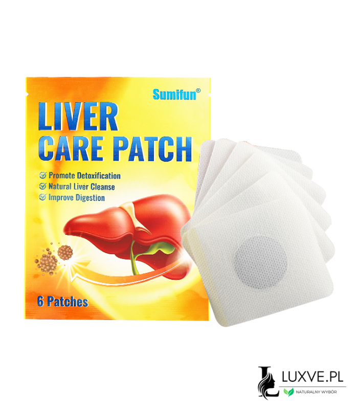 PLASTRY NA WĄTROBĘ OCZYSZCZAJĄCE DETOKSYKACJA NATURALNA 6 SZTUK ZIOŁOWE LUXVE