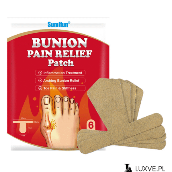 PLASTRY PRZECIWBÓLOWE NA HALUKSY HALLUX 6 SZT UKOJENIE BÓLU STAWÓW LUXVE