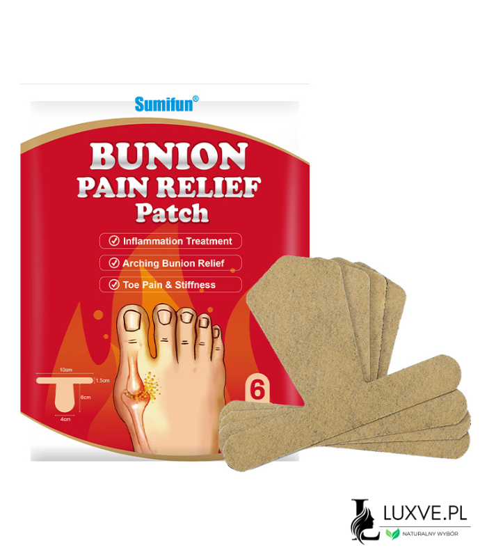 PLASTRY PRZECIWBÓLOWE NA HALUKSY HALLUX 6 SZT UKOJENIE BÓLU STAWÓW LUXVE