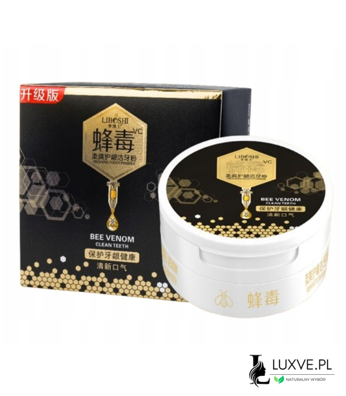 PROSZEK DO WYBIELANIA ZĘBÓW Z PSZCZELIM JADEM I PROPOLISEM LUXVE