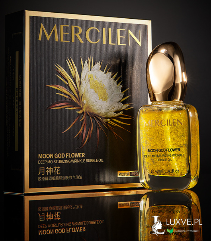 SERUM OLEJEK DO TWARZY KWIAT KSIĘŻYCOWY MERCILEN 40ML ODMŁADZAJĄCE LUXVE