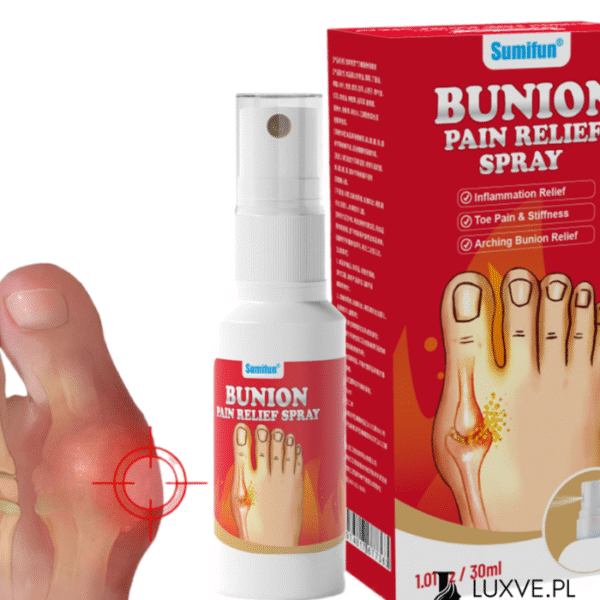 SPRAY NA HALUKSY BÓL STAWÓW MIĘŚNI ULGA PRZECIWBÓLOWY TERAPEUTYCZNY 30 ML LUXVE