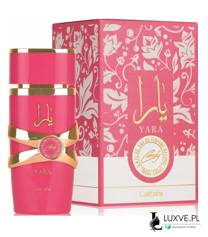 LATTAFA YARA CANDY PERFUMY DAMSKIE WANILIA CZARNA PORZECZKA 100ML EDP 2024 LUXVE