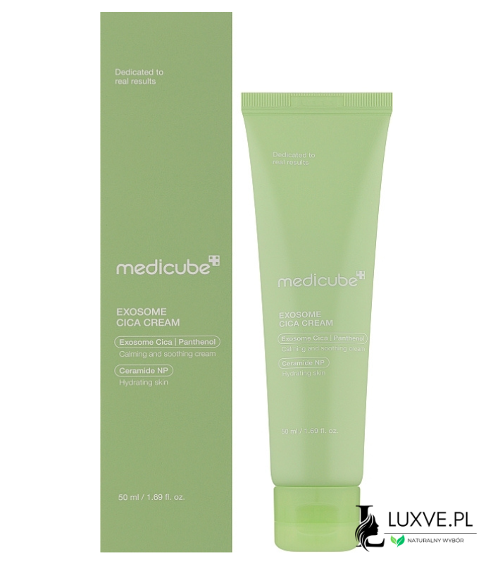 MEDICUBE EXOSOME CICA CREAM KOJĄCY KREM DO TWARZY 50ML DLA SKÓRY WRAŻLIWEJ! LUXVE