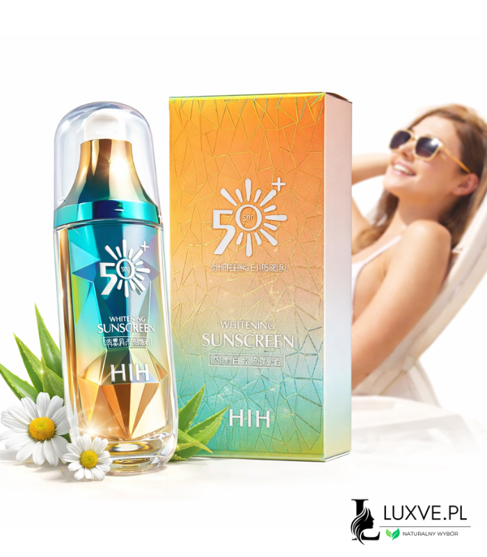 HIH KREM DO TWARZY SPF50+ WYBIELAJĄCY OCHRONNY PRZECIWSŁONECZNY Z FILTREM LUXVE