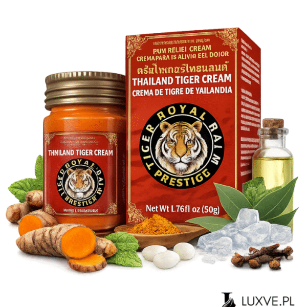 MAŚĆ TYGRYSIA TAJLANDZKA PRZECIWBÓLOWA ROZGRZEWAJĄCA NA STAWY 50G LUXVE