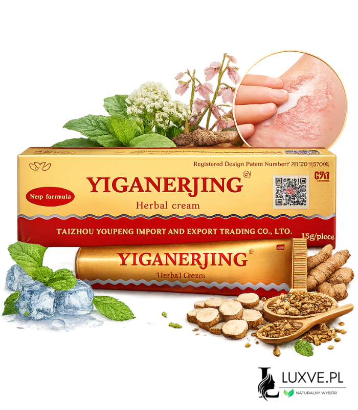 MAŚĆ YIGANERJING ZIOŁOWA MENTOLOWA NA PODRAŻNIENIA SKÓRY NAWILŻAJĄCA 15G LUXVE