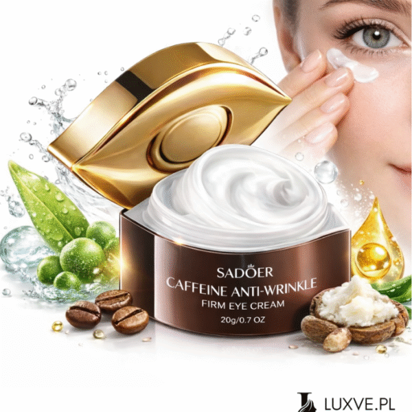 SADOER KREM POD OCZY Z KAFEINĄ PRZECIWZMARSZCZKOWY 20G NA CIENIE POD OCZAMI LUXVE