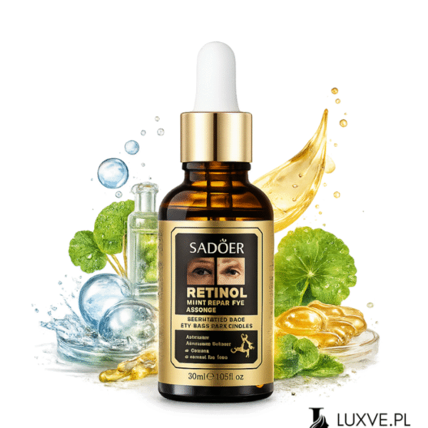 SERUM POD OCZY Z RETINOLEM NA ZMARSZCZKI CIENIE WORKI NAWILŻAJĄCE 30ML LUXVE