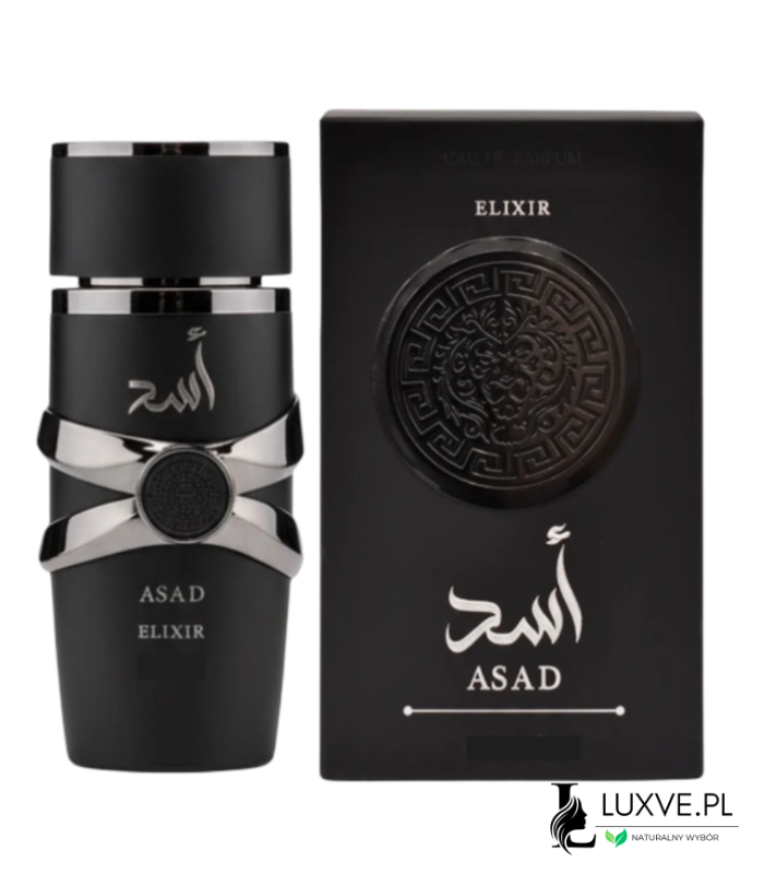LATTAFA ASAD ELIXIR PERFUMY MĘSKIE BURSZTYNOWE TYTONIOWE Z WANILIĄ DRZEWNE INTENSYWNE LUXVE