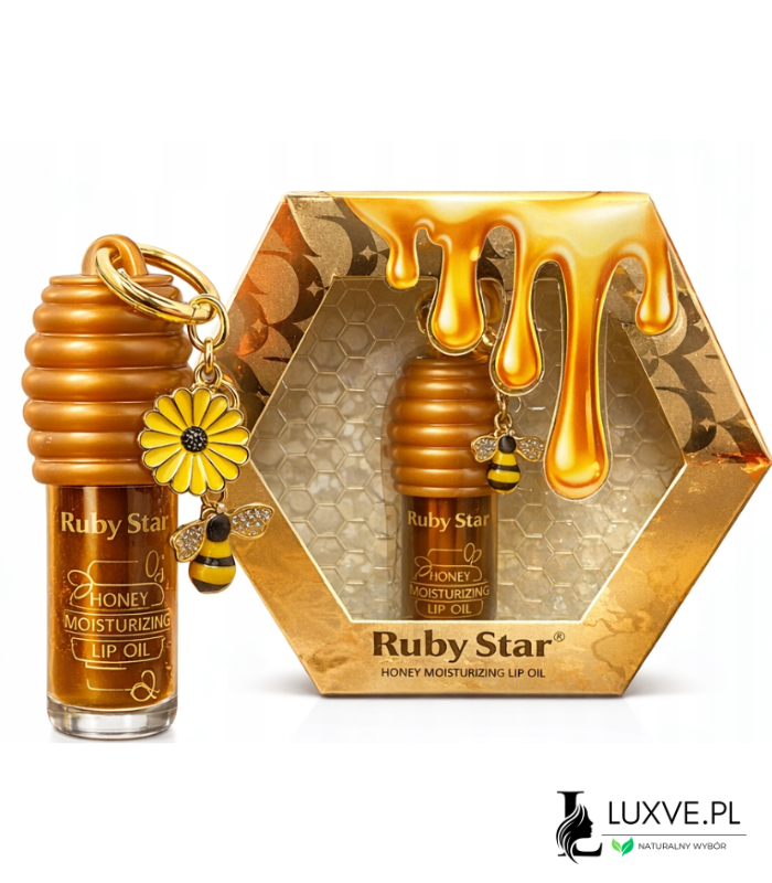 OLEJEK DO UST MIODOWY NAWILŻAJĄCY BŁYSZCZYK POŁYSK 5G HONEY LIP OIL LUXVE