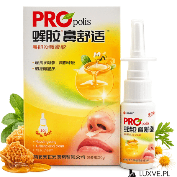 CHIŃSKI SPRAY DO NOSA PROpolis Z PROPOLISEM NA ZATOKI KATAR BEEGUN 20ML LUXVE