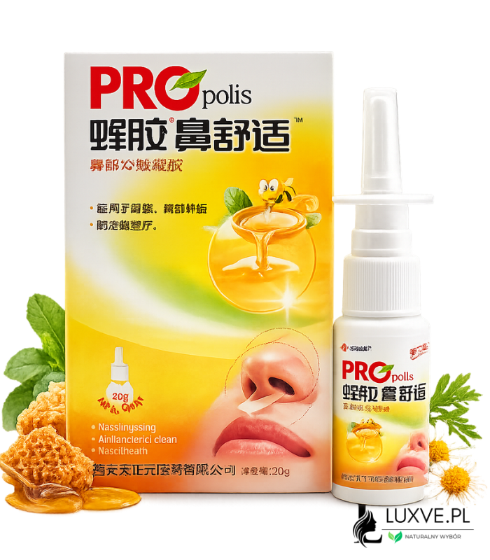 CHIŃSKI SPRAY DO NOSA PROpolis Z PROPOLISEM NA ZATOKI KATAR BEEGUN 20ML LUXVE