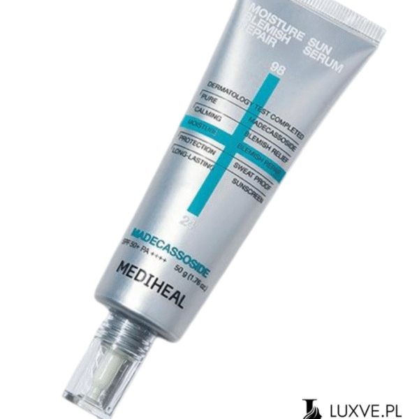 MEDIHEAL MADECASSOSIDE MOISTURE BLEMISH REPAIR SUN SERUM PRZECIWSŁONECZNE LUXVE