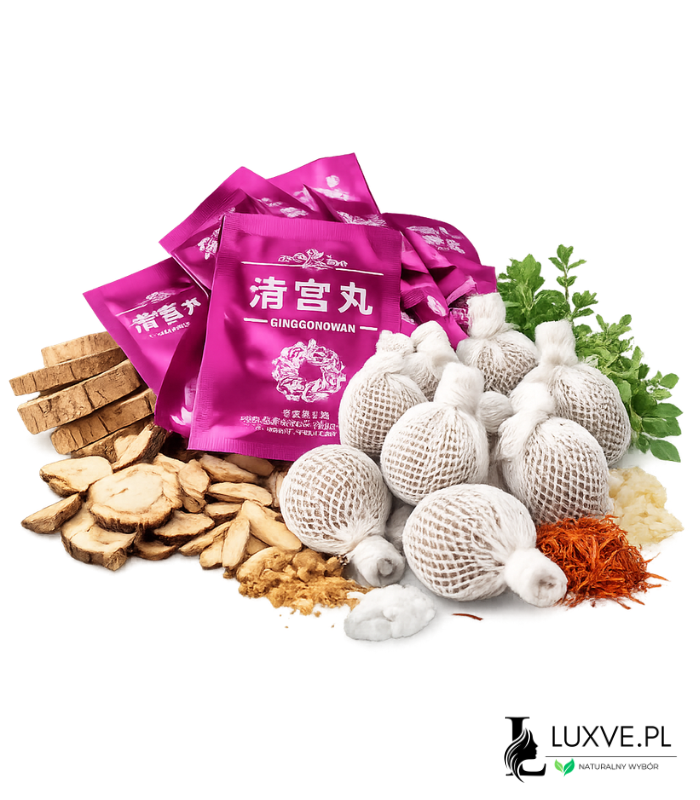 ZIOŁOWE TAMPONY PERŁY KSIĘŻNICZKI DO POCHWY OCZYSZCZAJĄCE DETOKS 10SZT LUXVE